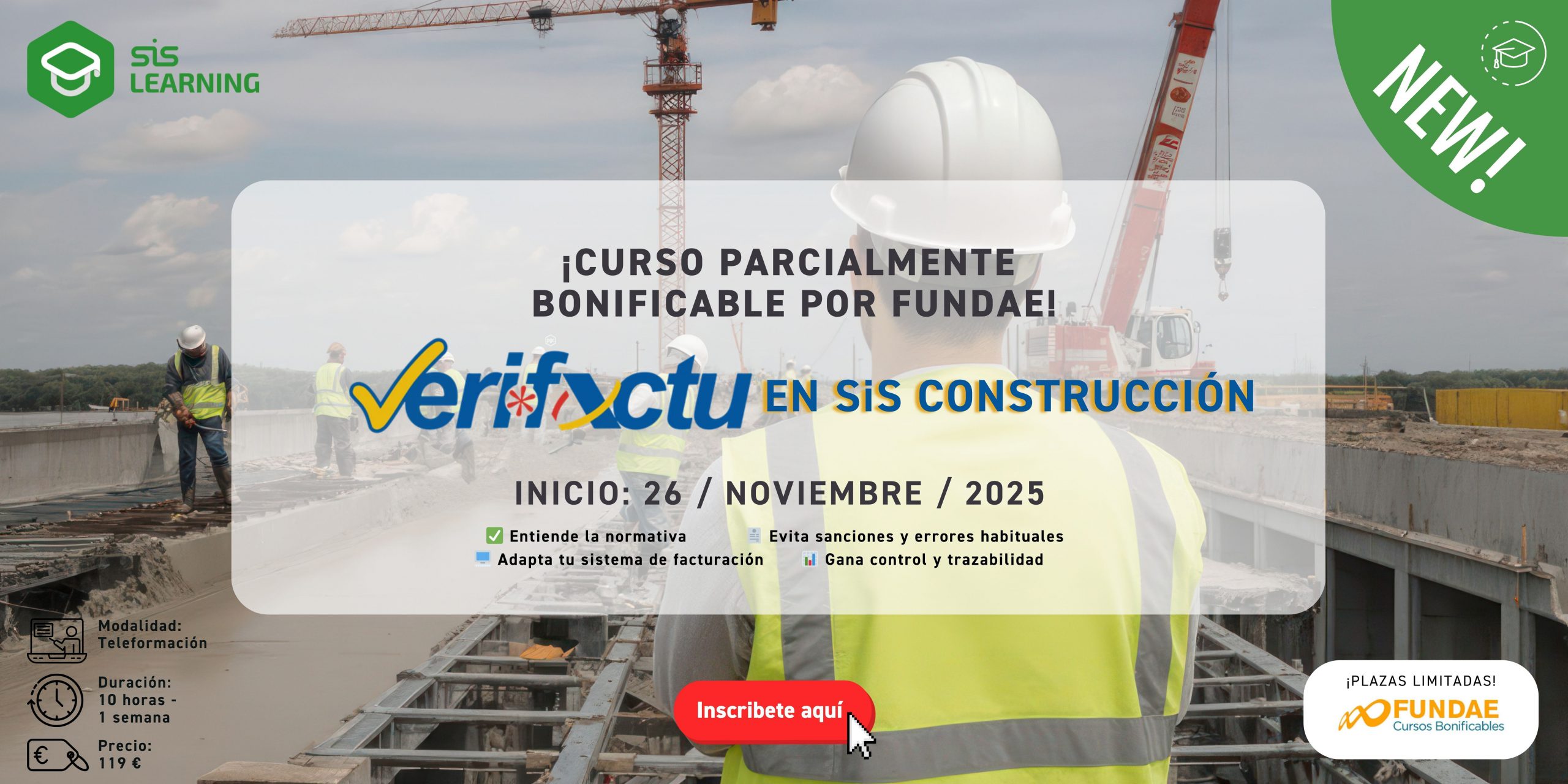 Curso Veri*Factu en SiS Construcción: domina la facturación veraz y el cumplimiento normativo